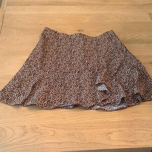 Francesca's Collections Brown Leopard Mini Skirt